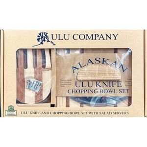 Alaskan Ulu Knife and Chopping Bowl Set